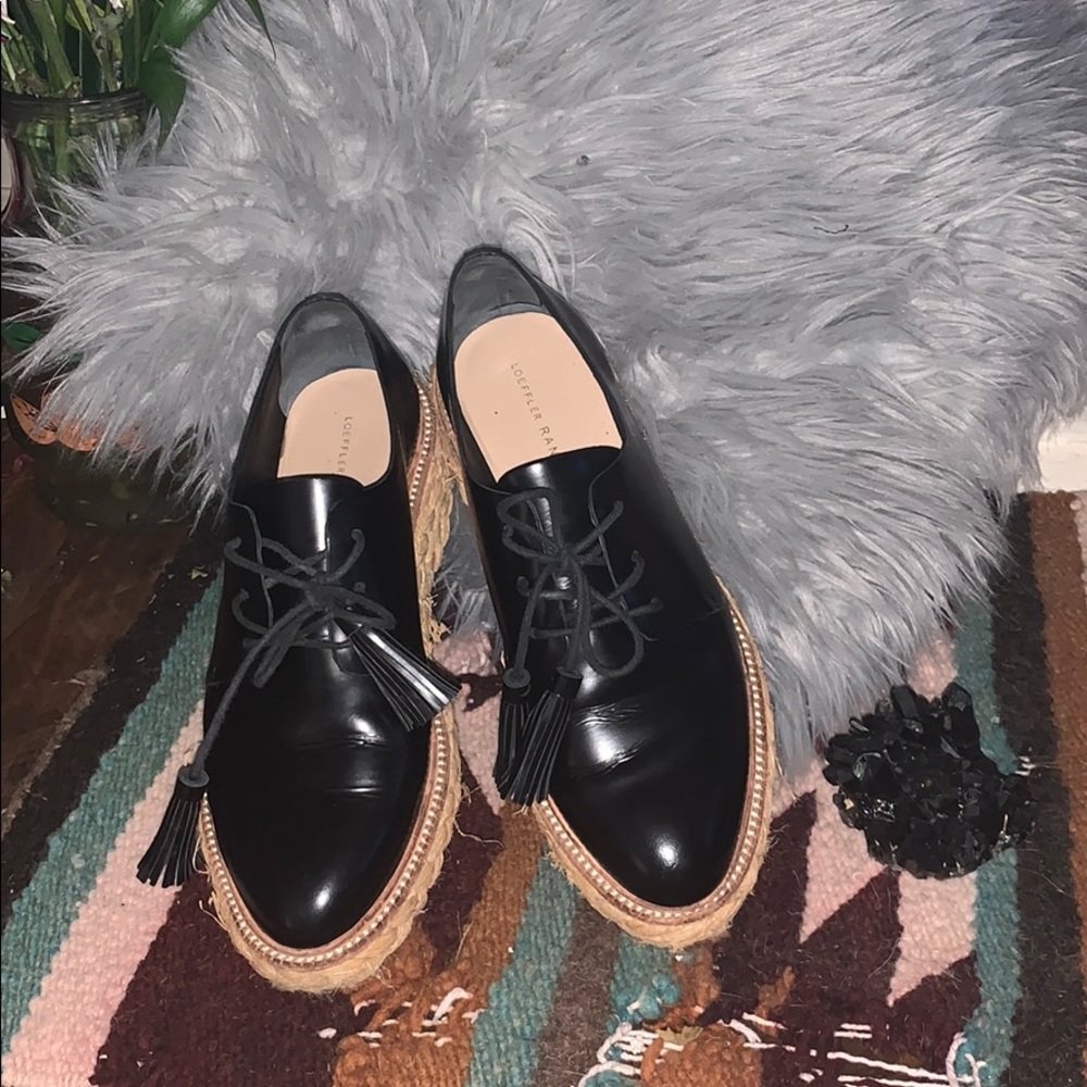 Loeffler Randall Raffia Callie Wedge Oxford